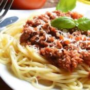 Schweinehackfleisch als Bolognese 