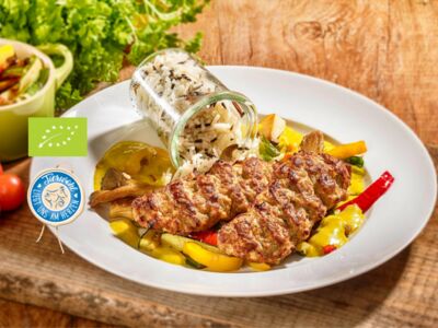 Organic Poultry Salisbury steak,