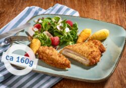 Cordon Bleu vom Schwein, flüssig gewürzt, paniert,